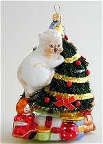 Cat in Christmas Tree